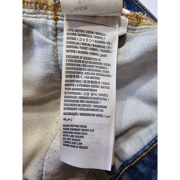 Hollister Jeans Men 30 x 30 Button Fly Blue Denim Classic Stretch Fit Distressed - Picture 8 of 8